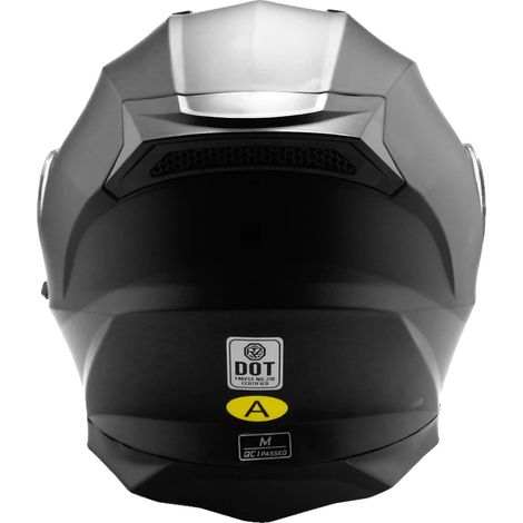 Casque de moto, design modulable à visière rabattable, protection à double lentille, Noir mat-a, L (1/2)