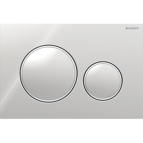 Geberit Sigma20 Betätigungsplatte für 2-Mengen-Spülung: Chrom hochglanz, Chrom matt (115.882.KH.1)