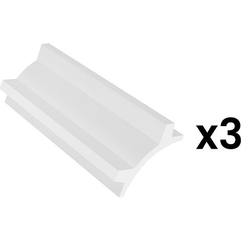 Lot de 3 corniches plafond en polystyrène L290 x l4.7 x H10 cm blanc - IONITA (1/4)