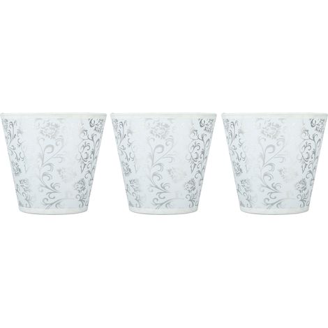 Stofflampenschirm mit Clipbefestigung für E14-Glühbirne, geeignet für Kronleuchter oder Tischlampen, 3er-Set, silber (1/5)