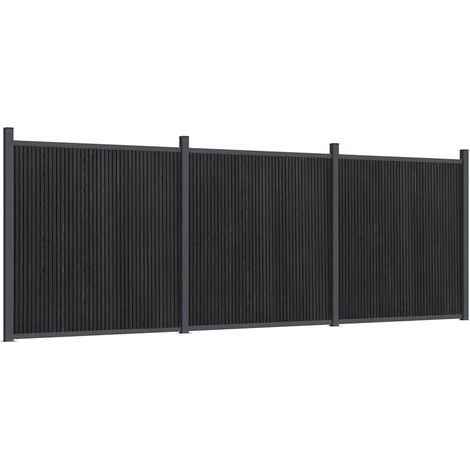 Maison Exclusive - Zaunelement Grau 526x186 cm WPC