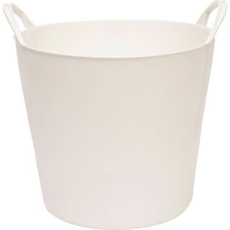 Capazo plastico 25 Litros Blanco (1/4)