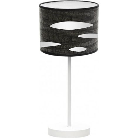 Lampada da tavolo Odra 1xe14 Bianco/Legno Nero 42x17x17 Cm brand FABRILAMP