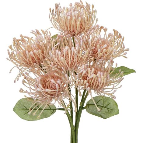 6x Kunstblumen Chrysanthemen Wie Echt, 30cm, Biegsamer Stiel, Bisque (1/5)