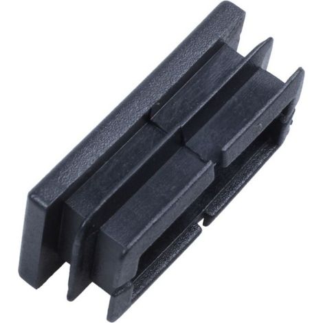 Embouts de fermeture rectangulaires en plastique noir pour tube, 40 pièces, dimensions 20 x 40 mm (1/5)