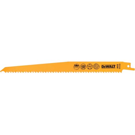 DeWALT Säbelsägeblatt BIM für Holz 228 mm 6TPI, 5 Stück, DT2349