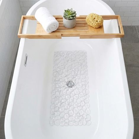 Clear Pebble Effect Anti-Slip Bath Mat (1/2)