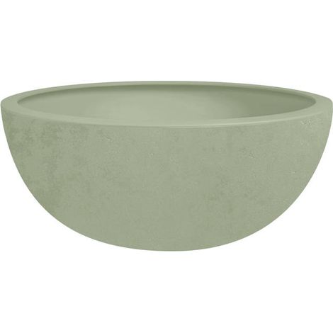 Pot de fleurs vasque Basalt Up Ø 29 x 12 cm - 5,5 L - Vert amande - Eda