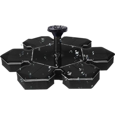 Bomba solar flotante para fuente, bomba para bebedero de pájaros, 205 mm de diámetro (7 V/1,4 W) (1/5)