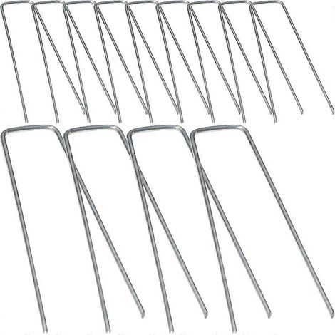 25 piquets de jardinage en forme de U pour gazon artificiel (1/5)