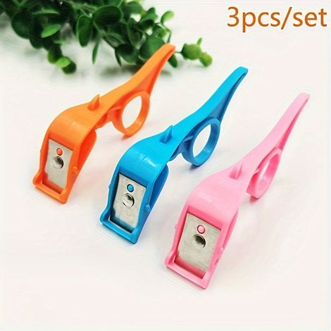 3/6 outils éplucheurs de pommes portables, éplucheur de fruits pour poires et kiwis, couteau à peler fin, outil de cuisine multifonction éplucheur paresseux, 3 pièces disponibles en orange/bleu/rose (1/5)