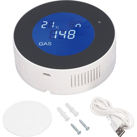 Détecteur de gaz intelligent WiFi 90 dB avec alarme sonore pour gaz naturel, cuisine, maison, hôtel, DC5V (1/5)