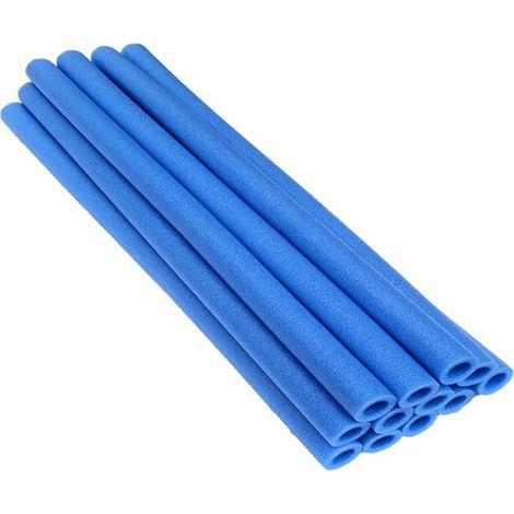 16-teiliges Set aus blauen Schaumstoff-Trampolinpolsterrohren, Schwammschutzhülle und 88 cm hoher Trampolinleiter (1/5)