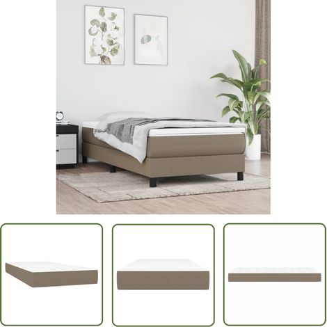 The Living Store Matelas de lit à ressorts ensachés taupe 120x190x20 cm Tissu - Matelas À Ressorts Ensachés - Matelas Confortable - Matelas Support Moyen Dur - Literie - Sommeil Réparateur (1/5)