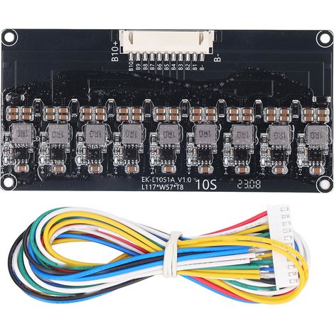 Kit d'équilibrage actif 1.2A 10S pour batterie lithium Lifepo4, module PCB à fort courant, égaliseur de batterie intelligent. (1/5)