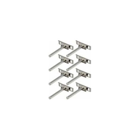 Supports métalliques pour étagères flottantes Modèle de support de montage mural dissimulé en 8 pièces Étagères fixes pour étagères flottantes invisibles Supports de rangement fixes (1/5)