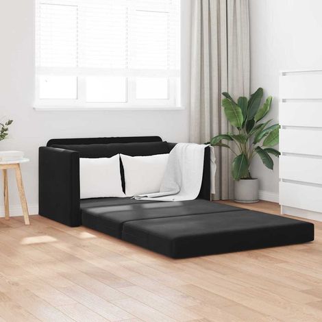 Canapé-Lit,Lit de jour,Lit de repos 110cm Noir Velours (1/5)