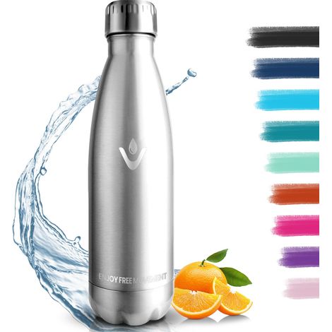 Gourde Isotherme - 750ML - Bouteille Inox isolé à Double Mur, Gourde Sport sans BPA, Bouteille Isotherme Étanche, Gourde, Processus de revêtement en Poudre - Pour Boissons Chaudes Et Froides (1/5)