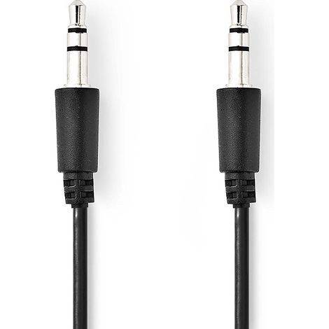 Nedis Stereo-Audiokabel / 3.5 mm Stecker / 3.5 mm Stecker / Vernickelt / 1.00 m / Rund / Schwarz / Label