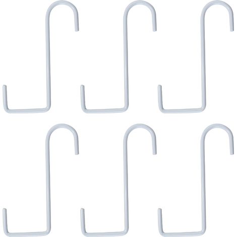 Crochets de clôture en vinyle - 6 supports de suspension pour éclairage intérieur/extérieur, jardinières, mangeoires pour oiseaux et décoration de jardin (blanc) (1/5)