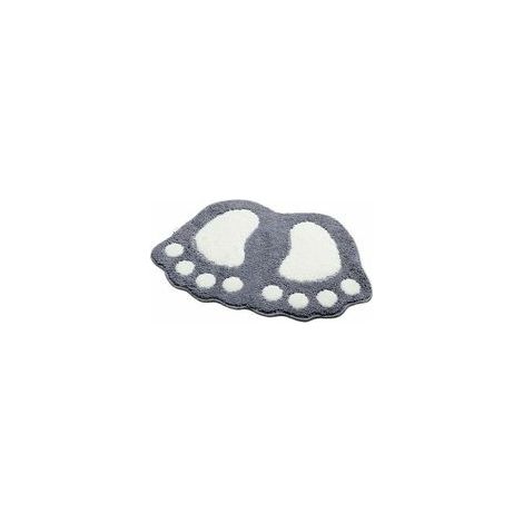Tapis de salle de bain antidérapant, tapis de douche de salle de bain à grands pieds, tapis de porte absorbant l'eau(gris) (1/5)