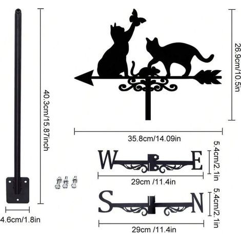 Marqueur de griffoir pour chat, papillon, décoration de toit et artisanat de jardin, décorations et ornements de jardin pour la maison