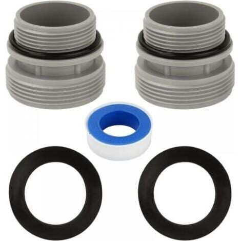 Adaptateur Tuyau Piscine 2 Pièces 4560 Raccord de Pompe à Piscine Connecteur de Tuyau de Piscines 40 mm à 1 1/2 Pouces Compatible Pompes à Filtration Intex et Coleman (1/5)