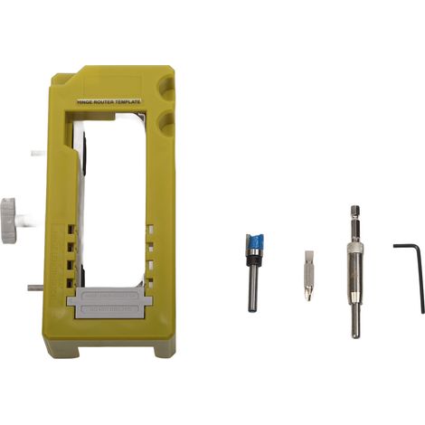 GARRYFIZH Kit d'installation de charnières de porte avec gabarit polyvalent et réglable, et foret auto-centreur pour charnières de 3 à 5 pouces de long (1/2)