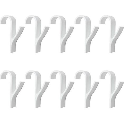 EASYCOMFORT 10 pièces Crochet Radiateur, Crochet pour Radiateurs plastique Blanc,Crochet radiateur sèche serviette, Accroche Serviette Salle de Bain, Crochet pour Salle de Bain, Cuisine(Blanc) (1/4)