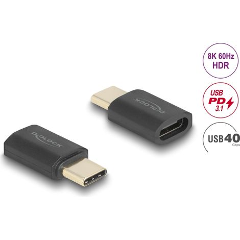 Delock usb adaptador 40 gbps usb tipo-c pd 3.1 240 w macho z