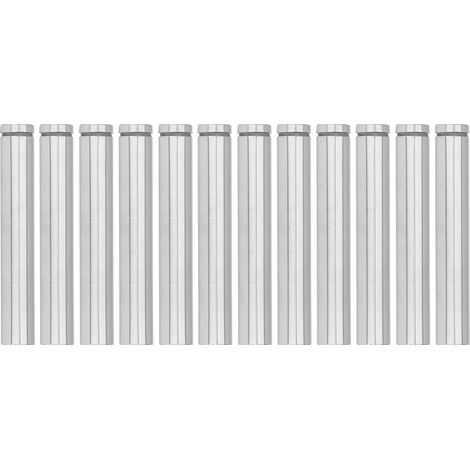 Kit de 12 vis d'écartement en acier inoxydable pour clous publicitaires, inserts filetés 19 x 120 mm (1/5)