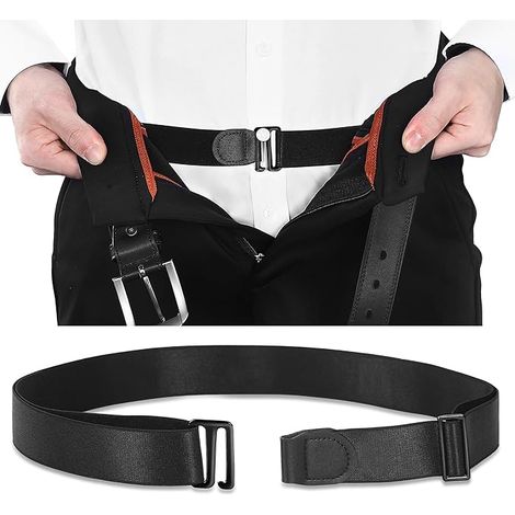 Chemise demeure pour les hommes, conçu en France, 1,1 pouce de large, boucle en aluminium, taille de taille réglable 26-63 pouces (1/5)