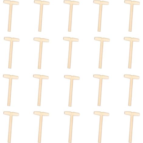 20 Pièces Mini Marteau en Bois, Marteau Patisserie, pour Cassable Chocolat Coeur Piñata Gâteaux Homard Autres Coquillages (1/4)