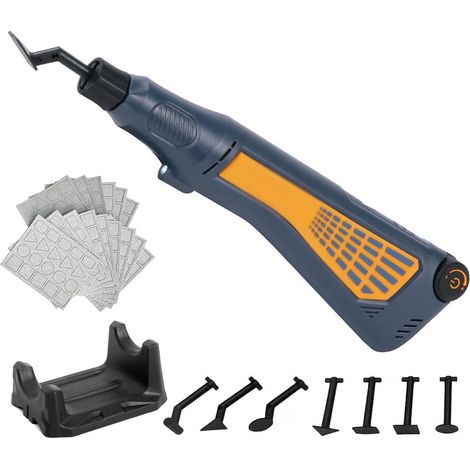 Stylo ponceur sans fil, vitesse variable et chargement USB avec lumière LED, outil électrique polyvalent pour le ponçage, le polissage, la finition, le bricolage (BLEU)