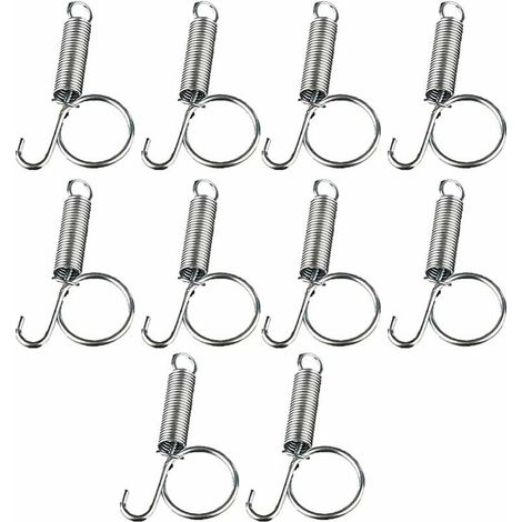 10 Pieces Metal Finger Spring Locking Hook for Fixing Pet Cage Door for Rabbit Cages, Rodents, Hamsters, Squirrels, Birds (1/5)