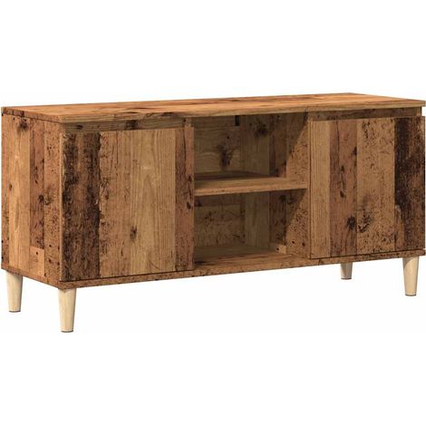 Meuble TV,Banc TV,Armoire TV vieux bois 102x35x50 cm bois d'ingénierie CFW332606 (1/5)