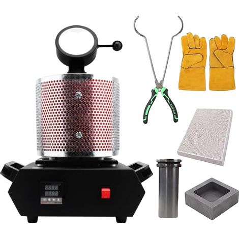 Fours à fusion, température de 1150°C, design compact, Rouge 220V (1/2)