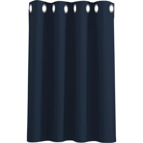Rideau occultant à œillets, isolant thermique, idéal pour les petites fenêtres, notamment les cuisines et les chambres. Bloque complètement la lumière. Dimensions : 132 cm de large x 90 cm de haut. Bl (1/4)
