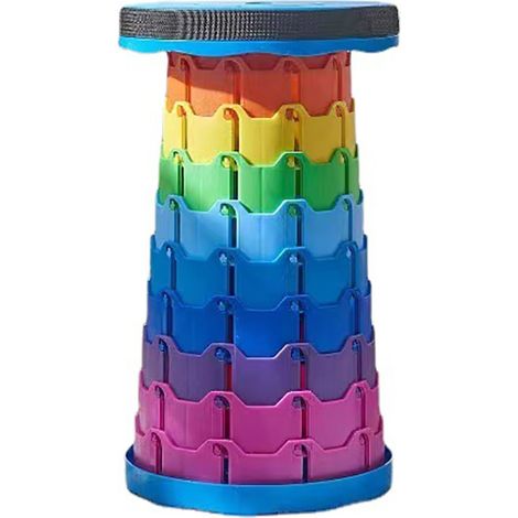 Tabouret Pliable Réglable - Hauteur 6 à 45 cm - Charge Max 200 kg - Pour Intérieur et Extérieur - 1 Pièce (1/5)