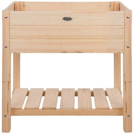 Carré potager en bois naturel S - L 40,6 x l 78,8 x H 78 cm - Beige - Livraison gratuite