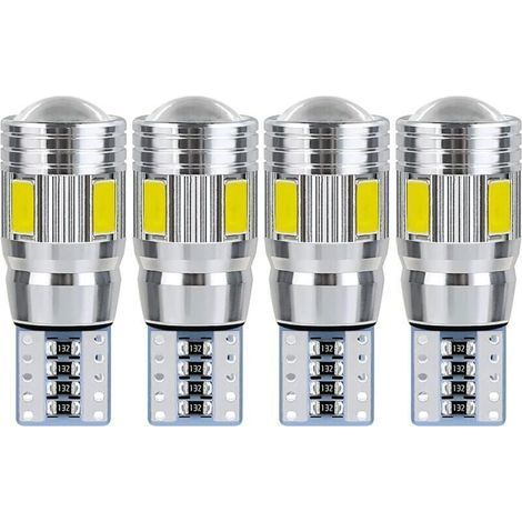 T10 W5W LED-Glühbirne, Auto-Innenraumleuchte, LED-Auto-LED-Nachtlicht, geeignet für Nummernschildbeleuchtung, Standlicht, Positionslicht und Deckenleuchte (4 Stück). (1/4)