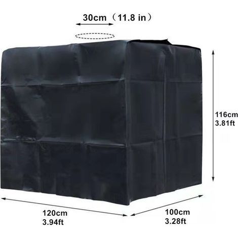 Lona negra anti-UV para depósito de 1000 litros. Conexiones y otros accesorios para depósitos de recuperación de agua. (1/3)