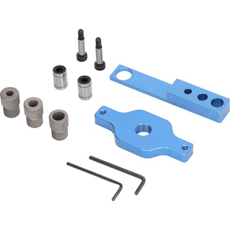 Bohrschablone aus Aluminiumlegierung (11-teilig) für die Holzbearbeitung. Positionierwerkzeug zum Bohren von Dübeln. (1/5)