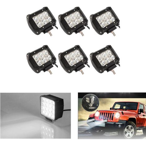 SWANEW Lumo di lavoro a LED. faro 6x da 18 W 12V per auto. trattore. off -road. camion. SUV. auto a led seppiecili aggiuntivi fari IP67 Implorature impermeabili (1/5)