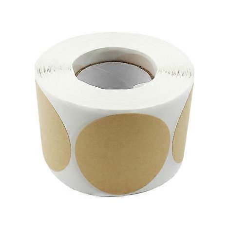 500 étiquettes autocollantes rondes de 5 cm de diamètre, jaunes, autocollantes et amovibles, faciles à utiliser. (1/5)