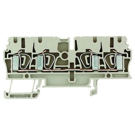 Weidmüller ZDU 2.5/4AN bloque de conexión beige para carril DIN