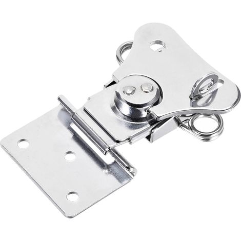 Verrou Papillon à Torsion à Ressort 65 mm 2 virgule 56 pouces 1 pièces Grandes Pinces à Bascule en Fer Chromé avec Trou de Serrure (1/5)