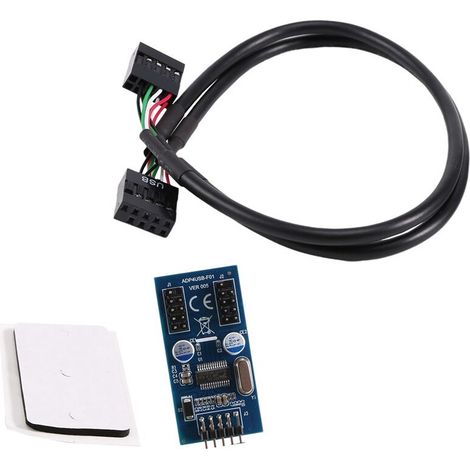 Convient aux rallonges USB mâle 9 broches vers femelle 1/2/4 broches, compatible avec les cartes d'extension de bureau, les hubs USB 9 broches, l'USB 2.0 et les adaptateurs de connecteur 9 broches. 30