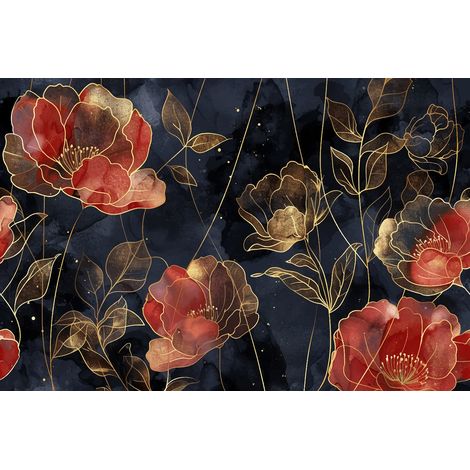 Papier peint panoramique - Fleurs - 130 cm x 87 cm (1/2)