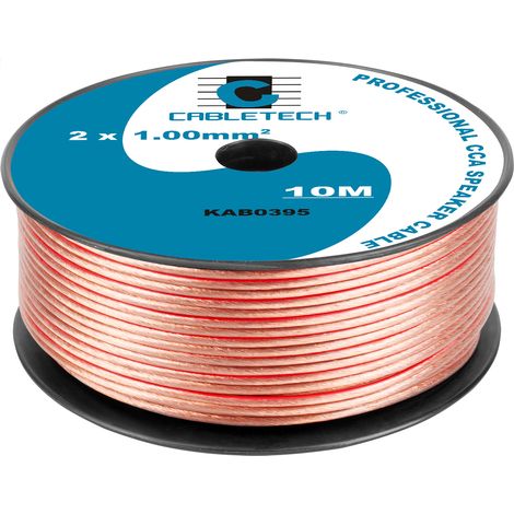 Cable para altavoces Cabletech CCA de 1,0 mm y 10 m